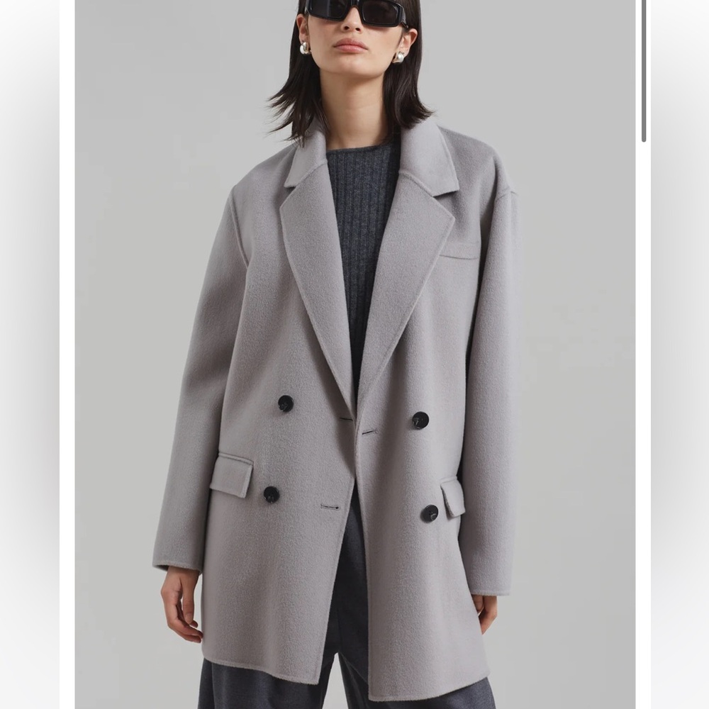 NWT The Frankie Shop Renata wool blazer in grey - Picture 4 of 7